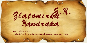Zlatomirka Mandrapa vizit kartica